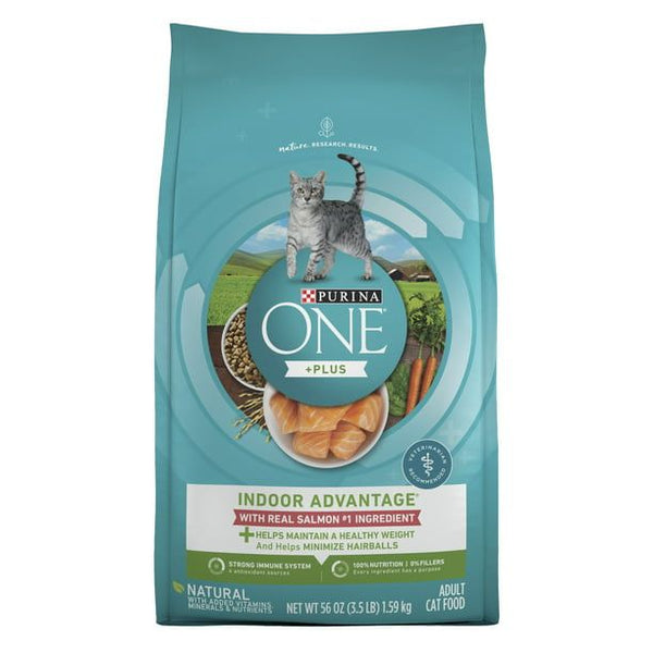 Purina One +Plus Indoor Advantage Salmon Dry Cat Food, 3.5 lb Bag EasyOptionXY LLC