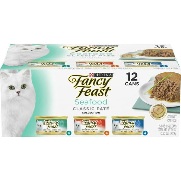 Purina Fancy Feast Classic Pate Wet Cat Food Variety Pack, 3 oz Cans (12 Pack) EasyOptionXY LLC