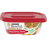 Purina Beneful Prepared Meals Wet Dog Food Beef and Chicken Medley, 10 oz Tubs (8 Pack) EasyOptionXY LLC