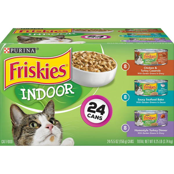 Purina Friskies indoor Wet Cat Food Variety Pack, 5.5 oz Cans (24 Pack) EasyOptionXY LLC