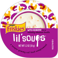 Purina Friskies Lil' Soups Wet Cat Food Shrimp Chicken Broth, 1.2 oz Cups (8 Pack) EasyOptionXY LLC
