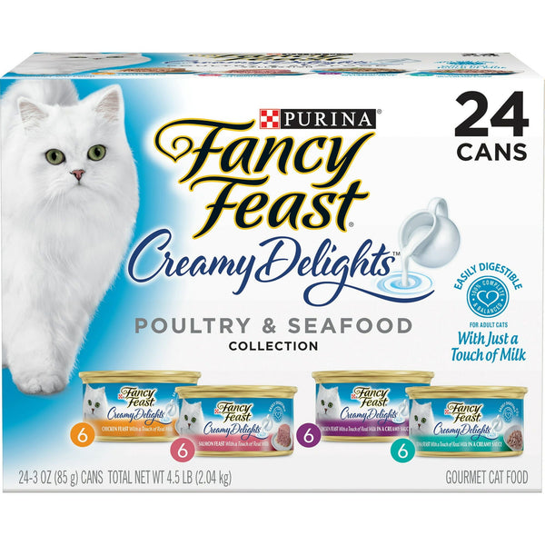 Purina Fancy Feast Creamy Delight Wet Cat Food Variety Pack, 3 oz Cans (24 Pack) EasyOptionXY LLC