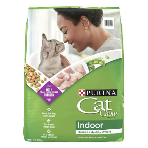 Purina Cat Chow Indoor Hairball & Healthy Weight Dry Cat Food, 15 lb Bag EasyOptionXY LLC