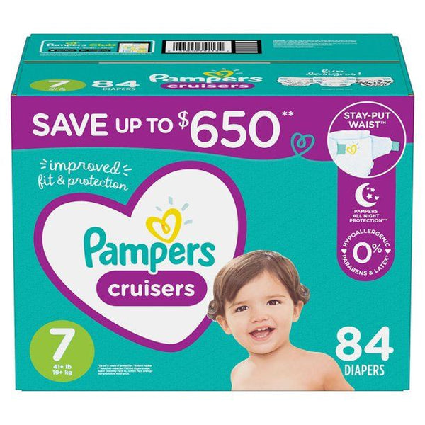 Pampers Cruisers All Night Protection Diapers Size 7, 84 Count EasyOptionXY LLC
