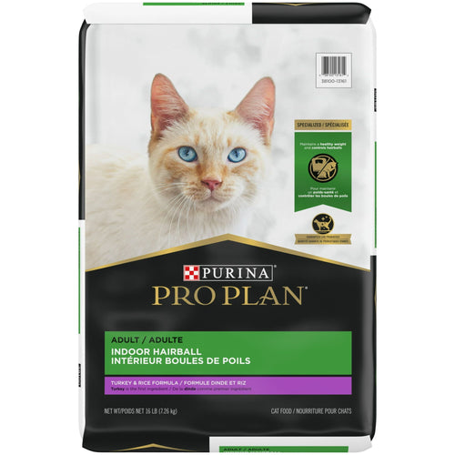 Purina Pro Plan Indoor Hairball Turkey Rice Dry Cat Food, 16 lb Bag EasyOptionXY LLC