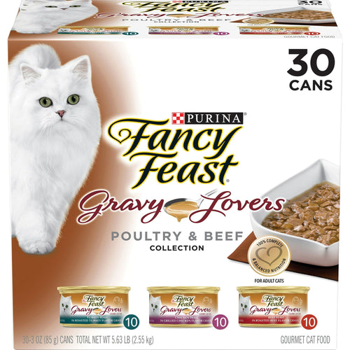 Fancy Feast Gravy Wet Cat Food Variety Pack, 3 oz Cans (30 Pack) EasyOptionXY LLC
