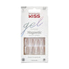 Kiss Gel Fantasy Magnetic Short Square Gel Nails, Glossy Light White, 28 Count EasyOptionXY LLC