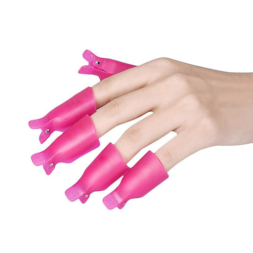 Pueen Reusable Plastic Gel Polish Soak off Cap Clips EasyOptionXY LLC