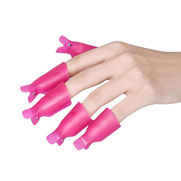 Pueen Reusable Plastic Gel Polish Soak off Cap Clips EasyOptionXY LLC