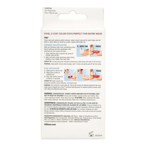 KISS Salon Color Solid Color Fake Nails, White, Short Square, 'Landslide', 31 Ct. EasyOptionXY LLC