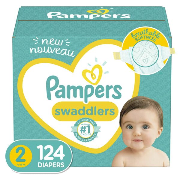 Pampers Swaddlers Diapers Size 2, 124 Count EasyOptionXY LLC