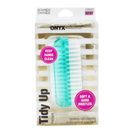 Onyx Professional Tidy Up Nail Brush, With Double-sided Bristles, Blue EasyOptionXY LLC