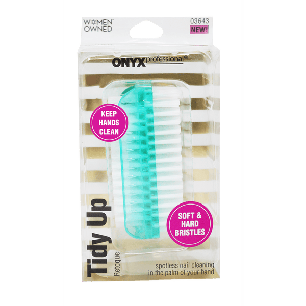 Onyx Professional Tidy Up Nail Brush, With Double-sided Bristles, Blue EasyOptionXY LLC