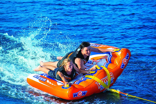 WOW Sports Power Steer 2 Person 2P Steerable Deck Tube Towable (22-WTO-4112) Jupiter Gear