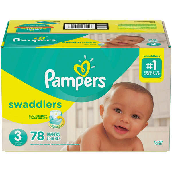 Pampers Swaddlers Diapers, Super Pack, Size 3, 78 Count EasyOptionXY LLC