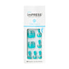KISS imPRESS Press-On Gel Toenails, Glossy Sparkly Green, 24 Pieces EasyOptionXY LLC