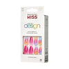 KISS Salon Design Short Coffin Glue-On Nails, Glossy Light Multicolored, 'The Motto', 24 Ct. EasyOptionXY LLC