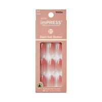 KISS imPRESS Bare but better Medium Almond Gel Press-On Nails, Glossy Light Pink, 30 Pieces EasyOptionXY LLC