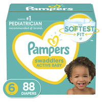 Pampers Swaddlers ACountive Baby Diapers - Size 6, 88 Count EasyOptionXY LLC