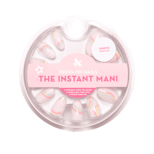 Olive & June Press-on Artificial Nails, Almond Medium, Rainbow Swirl, Multi-color, 42 Ct EasyOptionXY LLC