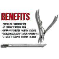 Onyx Professional Ingrown Toenail Kit with Toenail Clippers & Double-Ended Pusher EasyOptionXY LLC