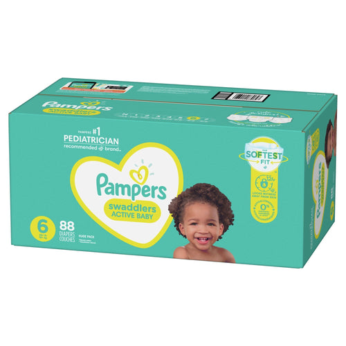 Pampers Swaddlers ACountive Baby Diapers - Size 6, 88 Count EasyOptionXY LLC