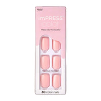 KISS imPRESS Color Press-on Manicure, Pick Me Pink, Short EasyOptionXY LLC