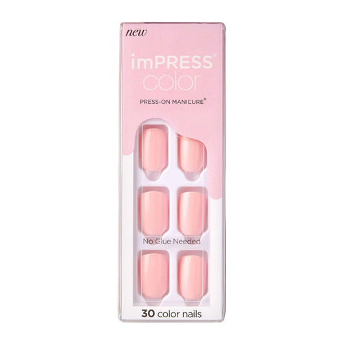 KISS imPRESS Color Press-on Manicure, Pick Me Pink, Short EasyOptionXY LLC