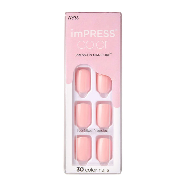KISS imPRESS Color Press-on Manicure, Pick Me Pink, Short EasyOptionXY LLC