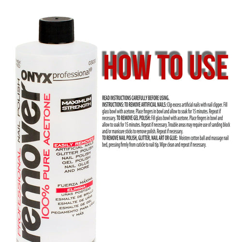 Onyx Professional 100% Pure Acetone Nail Polish Remover 16 fl oz EasyOptionXY LLC