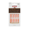 KISS Classy French Long Square Glue-On Nails Glossy Light White 28 pieces EasyOptionXY LLC