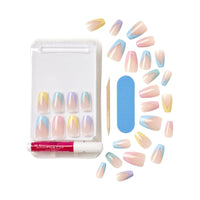 KISS Voguish Fantasy Fake Nails Purple Medium Coffin Disco Ball 28 Ct EasyOptionXY LLC