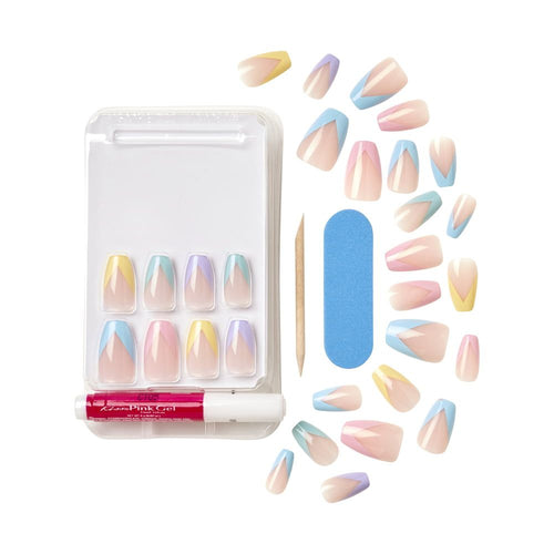 KISS Voguish Fantasy Fake Nails Purple Medium Coffin Disco Ball 28 Ct EasyOptionXY LLC