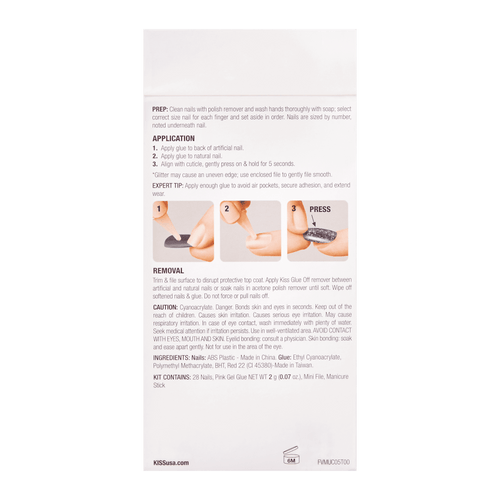 KISS Voguish Fantasy Fake Nails Purple Medium Coffin Disco Ball 28 Ct EasyOptionXY LLC