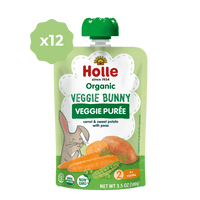 Holle Baby Food Pouches - Organic Veggie Puree - Veggie Bunny Holle USA