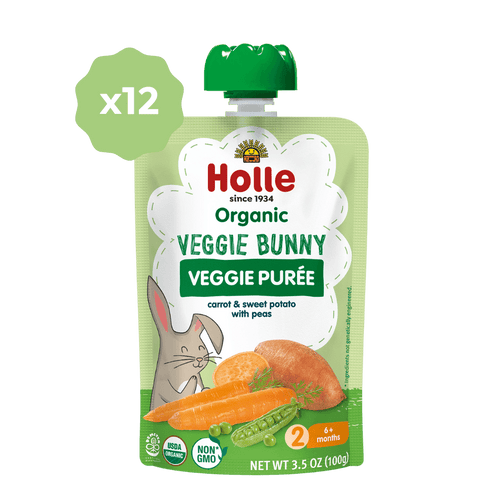 Holle Baby Food Pouches - Organic Veggie Puree - Veggie Bunny Holle USA