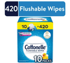 Cottonelle Fresh Care Flushable Wet Wipes, 10 Flip-Top Packs (420 Total Wipes) EasyOptionXY LLC
