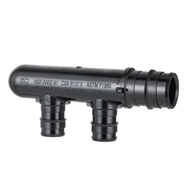 PEX A Expansion 3/4" x 1/2" Closed Manifold (2 Port) Plumbingsell