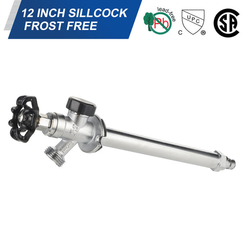 1/2" PEX Expansion x 3/4" Hose Bibb, 12" Anti Siphon Frost Free Sillcock Plumbingsell