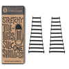Black Stretchy Tieless Silicone Elastic Shoelaces | 20 Straps The Original Stretchlace