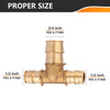 PEX A Expansion 1/2" x 1/2" x 3/4" PEX Expansion Reducing Tee (Lead Free) Plumbingsell