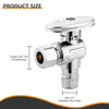 10 Pcs 1/2" PEX Expansion x 3/8" OD Compr. Angle Stop Valve, 1/4 Turn (Lead Free) Plumbingsell