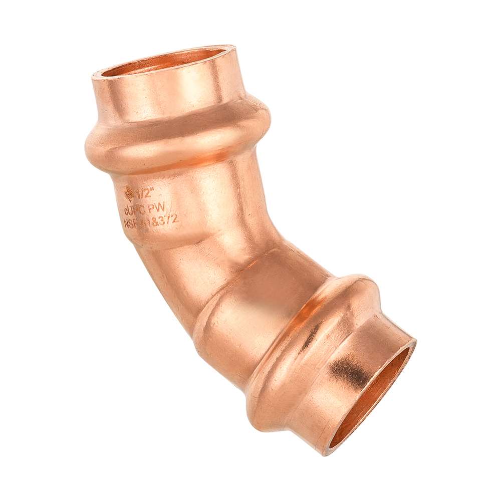 30 Pcs 1/2" Press Copper 45° Elbow (Lead Free)