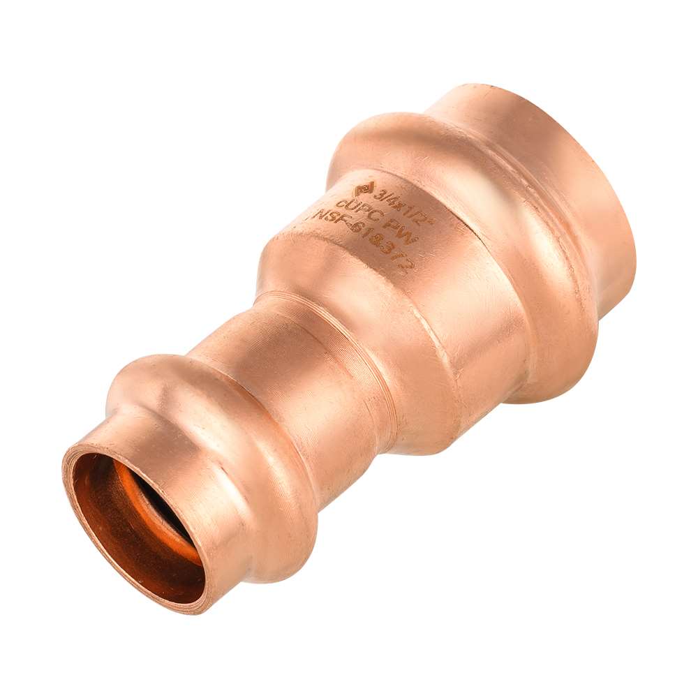 3/4" x 1/2" Copper Press x Press Coupling NO Stop (Lead Free)