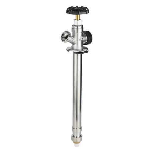 1/2" Push Fit x 3/4" Hose Bibb, 10" Anti Siphon Frost Free Sillcock