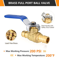 1/2" PEX Expansion Ball Valve, Blue (Lead Free) Plumbingsell