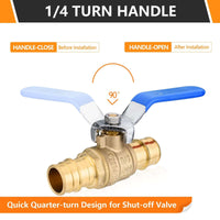 3/4" PEX Expansion Ball Valve, Blue (Lead Free) Plumbingsell