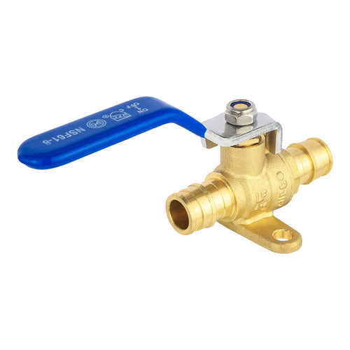1/2" PEX Expansion Drop Ear Ball Valve, Blue (Lead Free) Plumbingsell