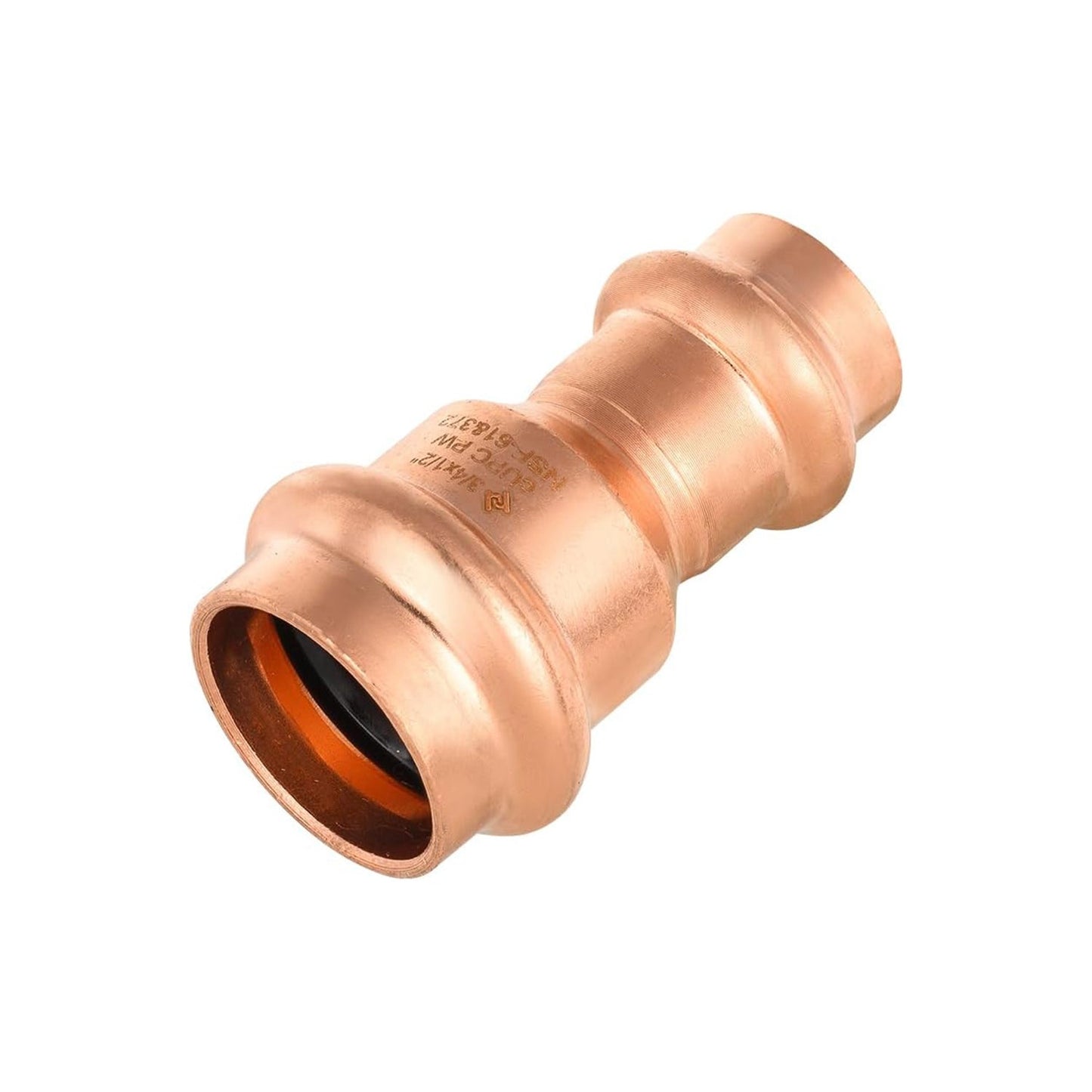 3/4" x 1/2" Copper Press x Press Coupling NO Stop (Lead Free)