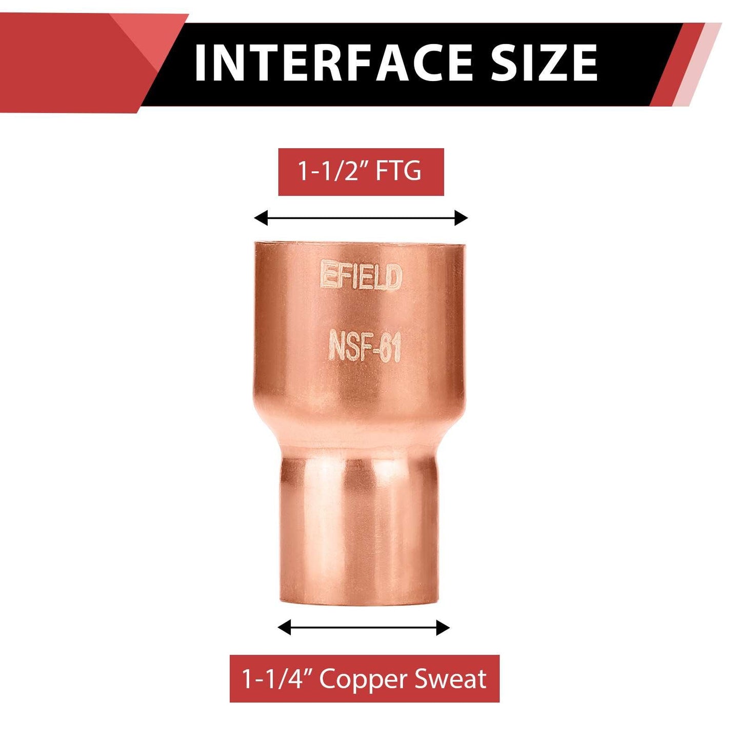 30 Pcs 1-1/2" x 1-1/4" FTGxC Reducer at Wholesale Price